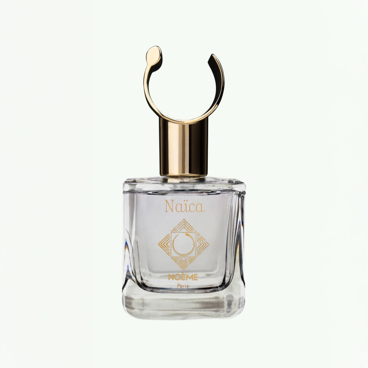 Naïca perfume bottle with golden cap by Noème Paris at Niche Story