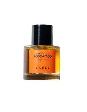 amber and rosewood by label perfume bottle